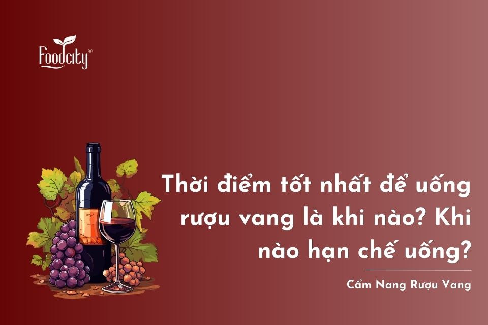 Uống rượu vang lúc nào tốt nhất? Khi nào nên hạn chế uống? Uống rượu vang lúc nào tốt nhất? Khi nào nên hạn chế uống?