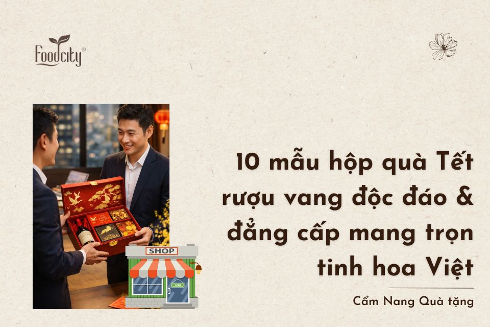 10 mẫu hộp quà Tết rượu vang độc đáo & đẳng cấp mang trọn tinh hoa Việt 