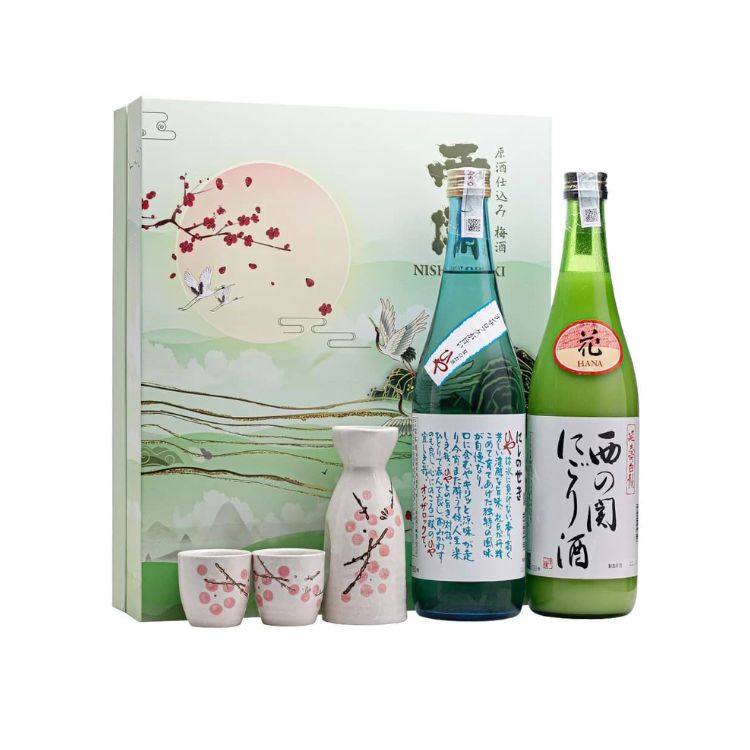 Hộp Quà Rượu Sake Nishinoseki Hiya + Nigori 720ml - Nắng Xuân 