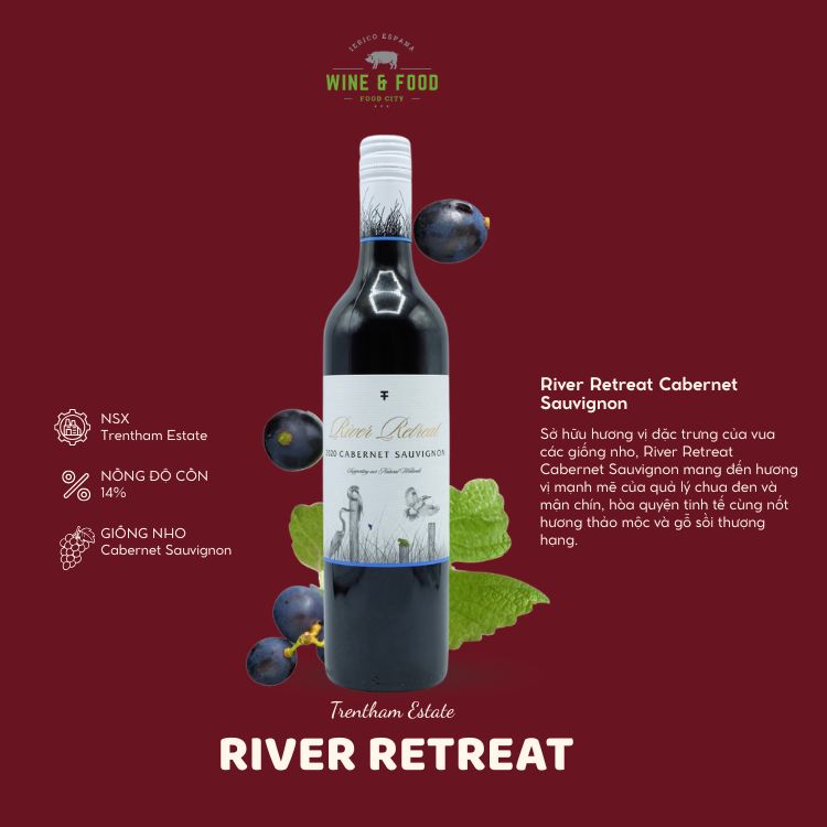 Rượu vang đỏ Úc River Retreat - Cabernet Sauvignon (14%) 