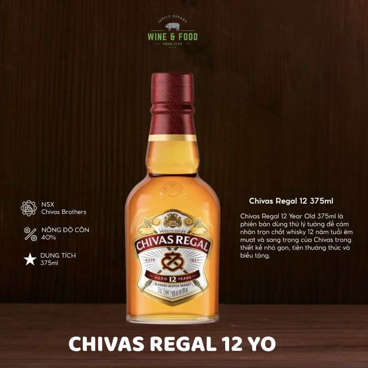 Rượu Chivas Regal 12 375ml dùng thử