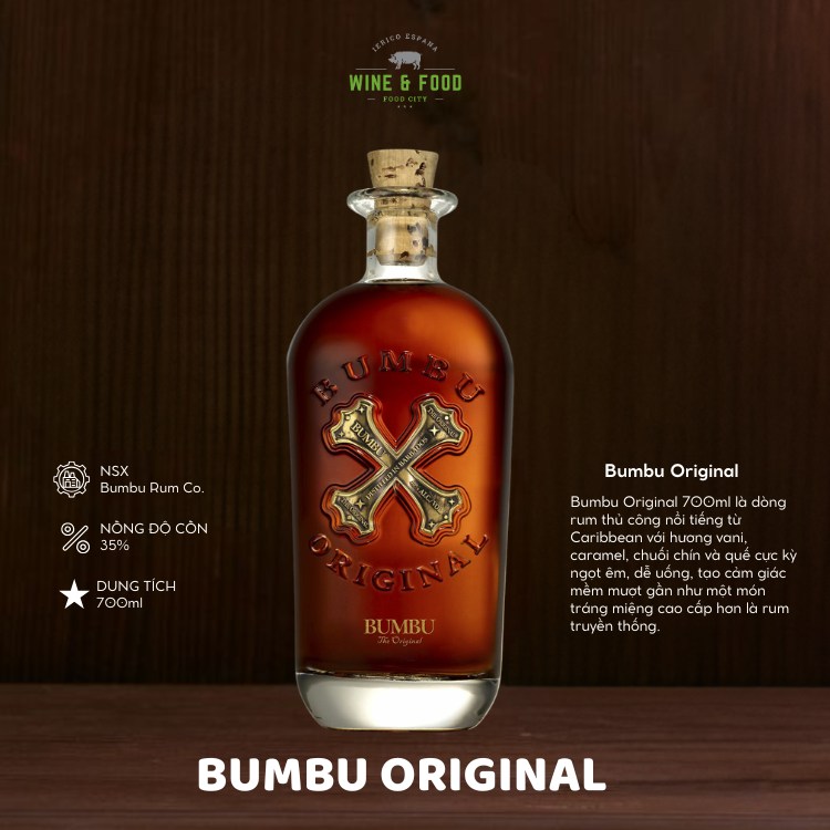 Rượu Bumbu Original 700ml chính hãng