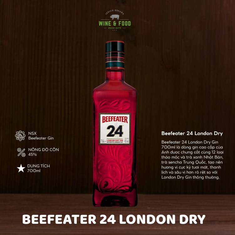Rượu Gin Beefeater 24 London Dry 700ml chính hãng 