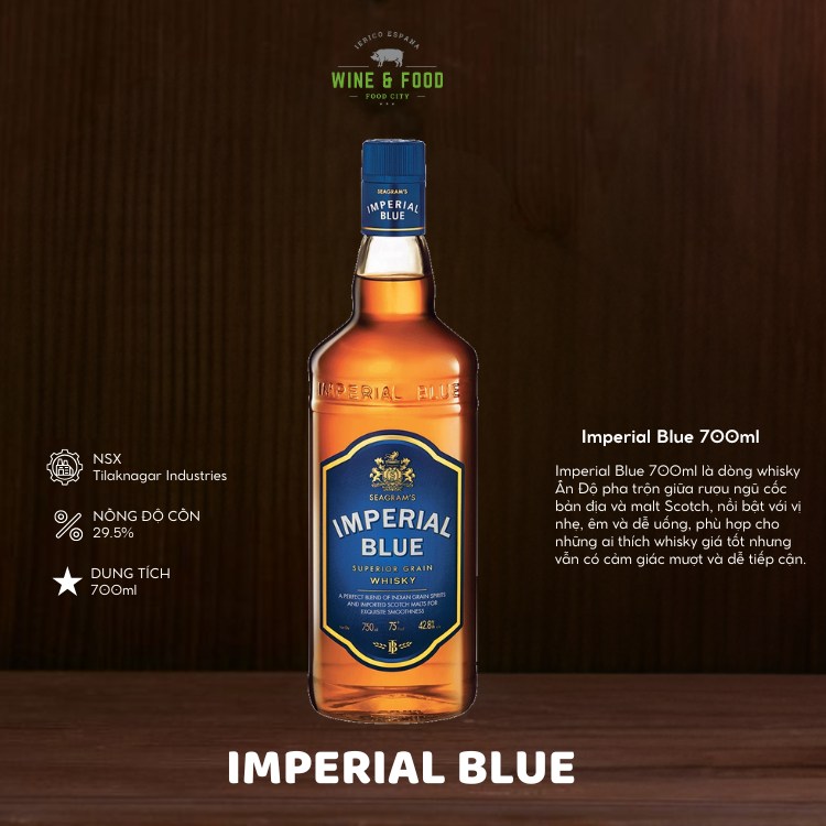 Rượu Imperial Blue 700ml Whisky Ấn Độ