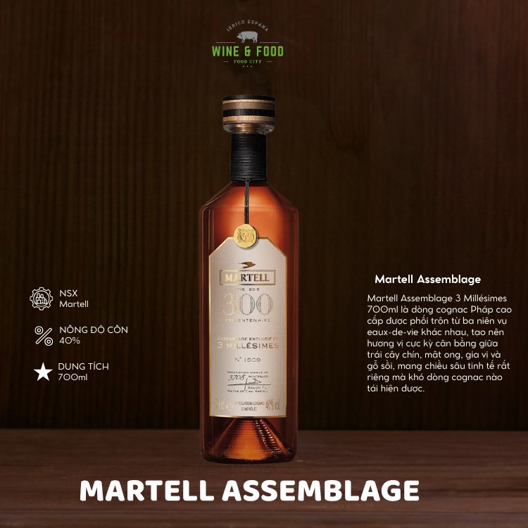 Rượu Martell Assemblage 3Millesimes 700ml chính hãng