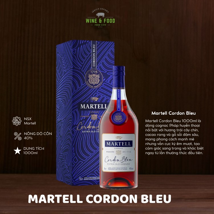 Rượu Martell Cordon Bleu 1000ml chính hãng