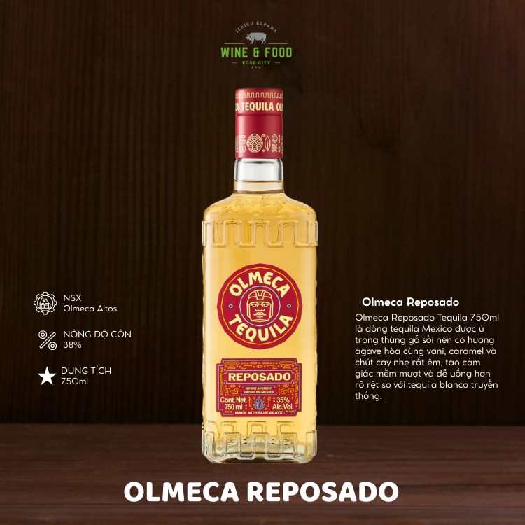 Rượu Olmeca Reposado Tequila 750ml chính hãng