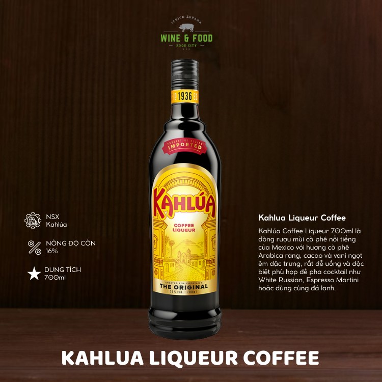 Rượu mùi Kahlua Liqueur Coffee 700ml chính hãng