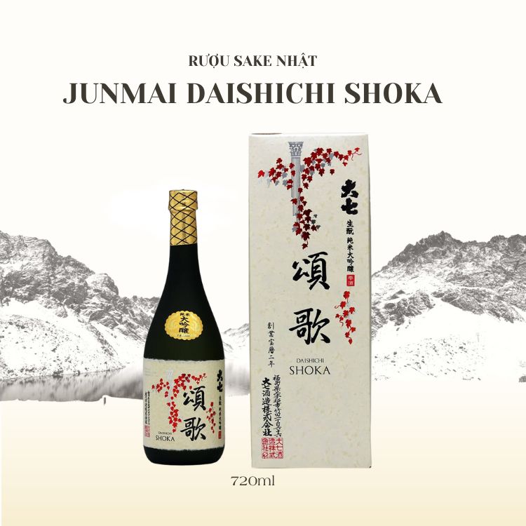 Rượu Sake Junmai Daishichi Shoka 720ml thượng hạng (16%)