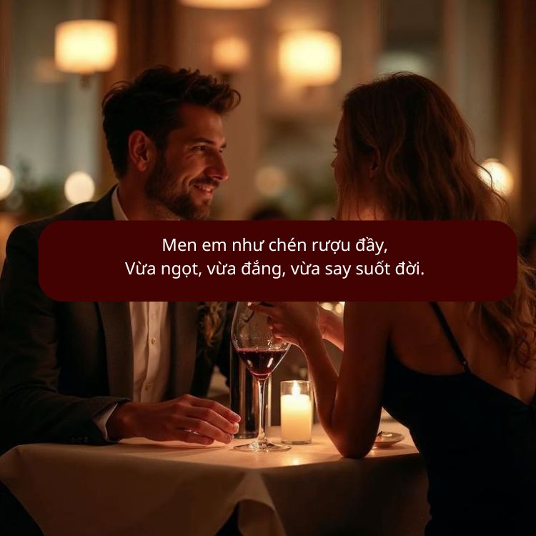 câu thơ hay về rượu vang và phụ nữ