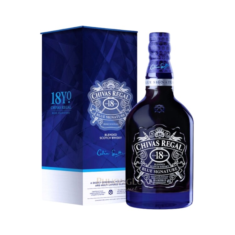chai rượu chivas 18 blue