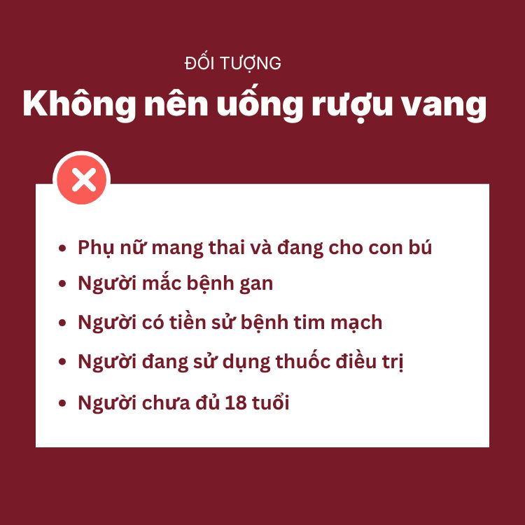 đối tượng không nên uống rượu vang
