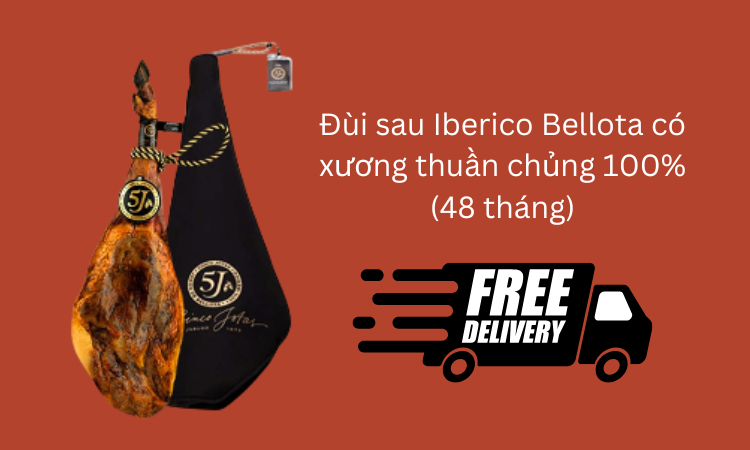 đùi heo muối iberico bellota thuần chủng