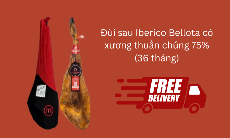 đùi heo muối tây ban nha nhãn đỏ