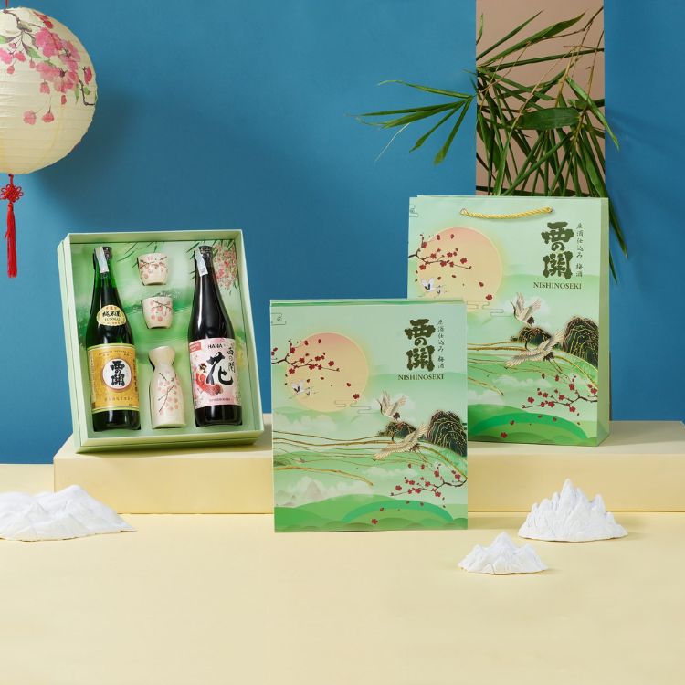hộp quà nắng xuân rượu sake hana và junmai