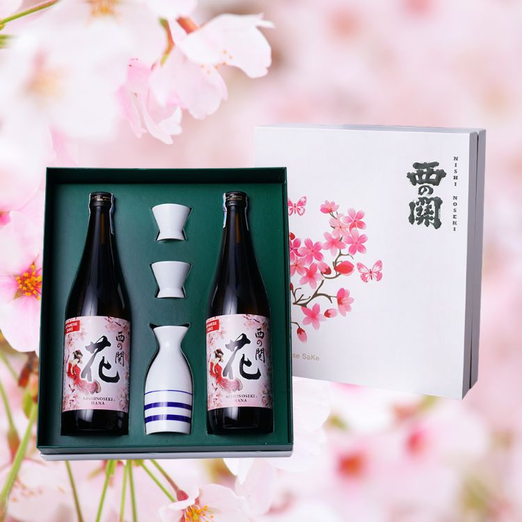 hộp quà rượu sake nishino seki hana