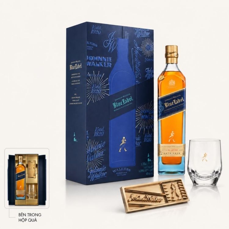 hộp quà rượu whisky johnnie walker blue