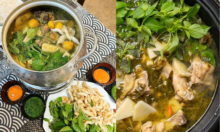 lẩu gà lá é