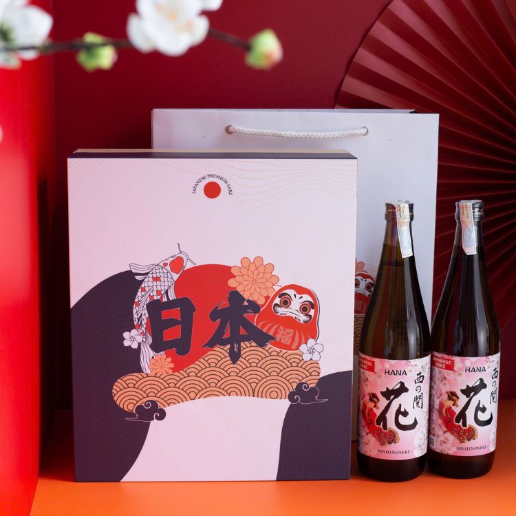 quà tặng sake biểu tượng daruma
