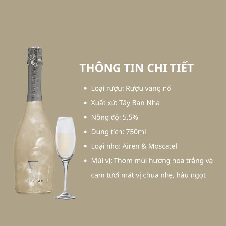 rượu vang nổ ngọt fogosa plata