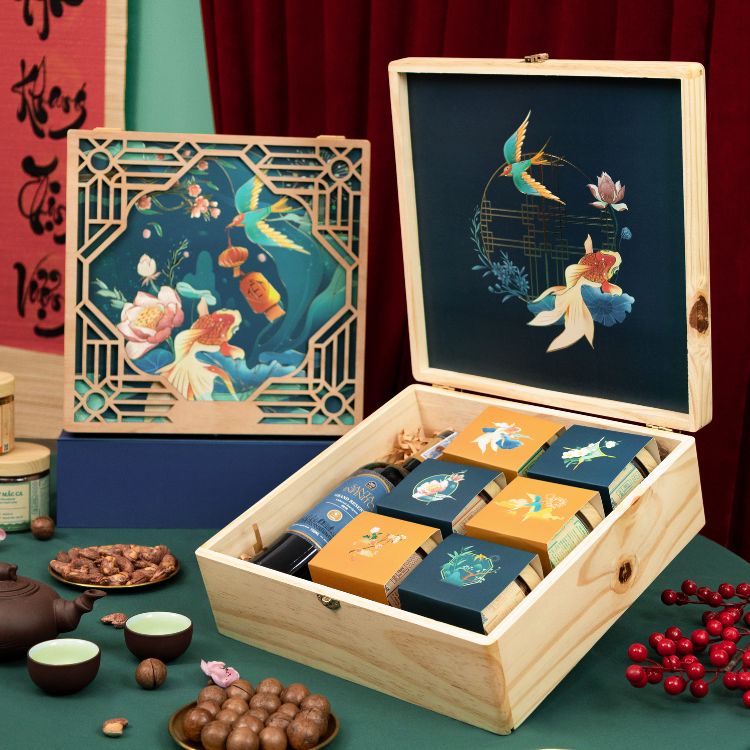 rượu vang tặng sếp xuân phú quý