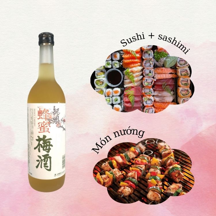 thưởng thức rượu mơ mật ong hachimitsu