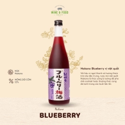 Rượu mơ Nhật Bản Nakano Blueberry vị việt quất 720ml 12%