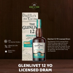 Rượu The Glenlivet 12 YO Licensed Dram 700ml chính hãng