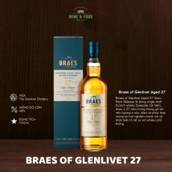 Braes of Glenlivet Aged 27 Years Rare Release Speyside Single Malt Scotch Whisky