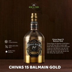 Rượu Chivas Regal 15 Balmain Gold Edition 1 lít 