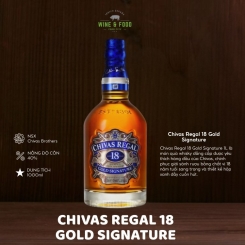 Rượu Chivas Regal 18 Gold Signature 1 lít chính hãng hộp xanh