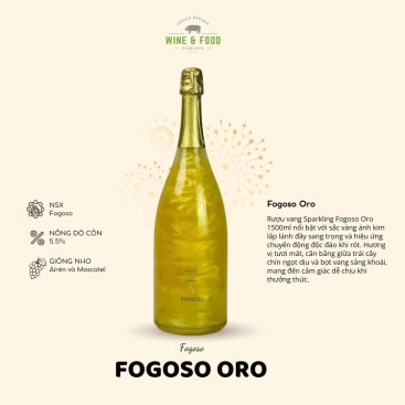 Rượu Vang Sparkling - Fogoso Oro 1500ml