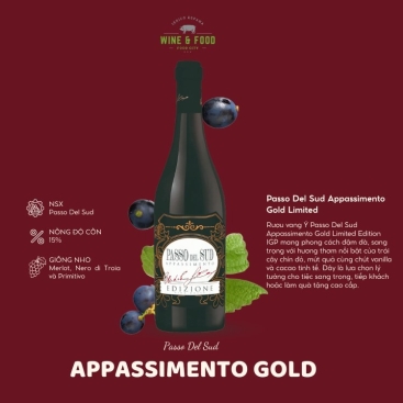 Vang Ý Passo Del Sud  Appassimento Gold Limited Edition IGP