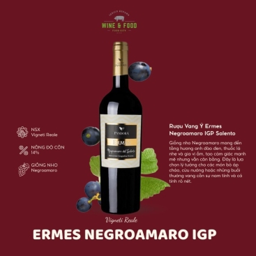 Rượu Vang Ý Ermes Negroamaro IGP Salento