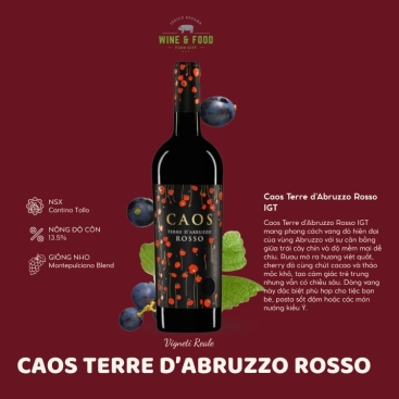 Vang Ý Caos - Terre d’Abruzzo Rosso IGT