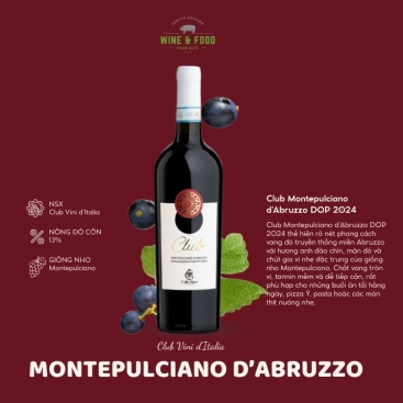 Rượu Vang Ý Club Montepulciano d’Abruzzo DOP 2024
