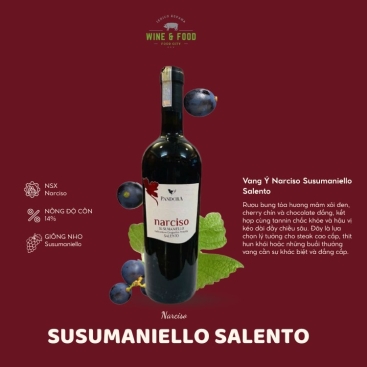 Vang Ý Narciso Susumaniello Salento