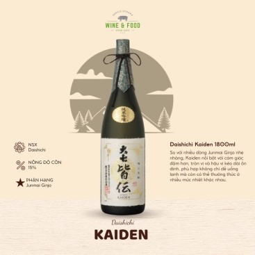 Rượu Sake Daishichi Kaiden Junmai Ginjo 1800ml 15%