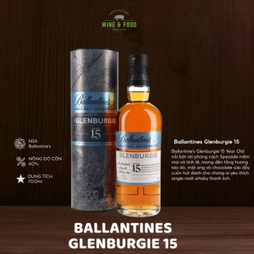 Rượu Ballantines Glenburgie 15 YO 700ml 