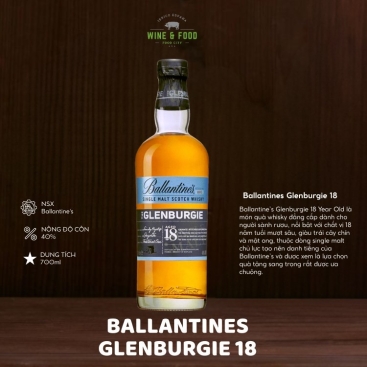 Rượu Ballantines Glenburgie 18 YO 700ml 