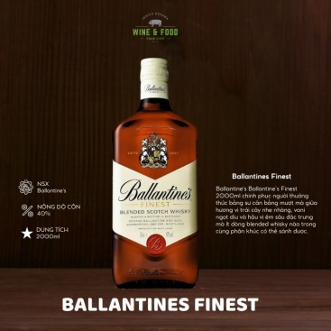 Rượu Whisky Ballantines Finest 2000ml 
