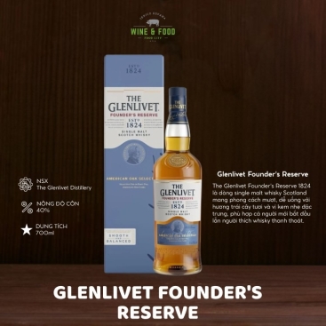 Rượu The Glenlivet Founder's Reserve 1824 Whisky Scotland