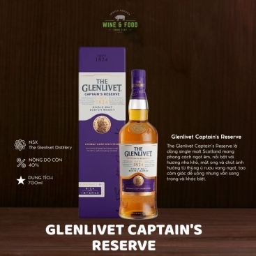 Rượu The Glenlivet Captain's Reserve Single Malt Scotch Whisky