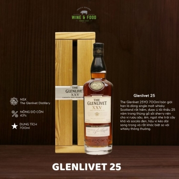 Rượu The Glenlivet 25YO chính hãng 700ml bản giới hạn