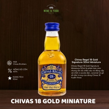 Rượu Chivas Regal 18 Gold Signature 50ml Miniature