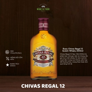 Rượu Chivas Regal 12 Scotch Whisky 200ml 