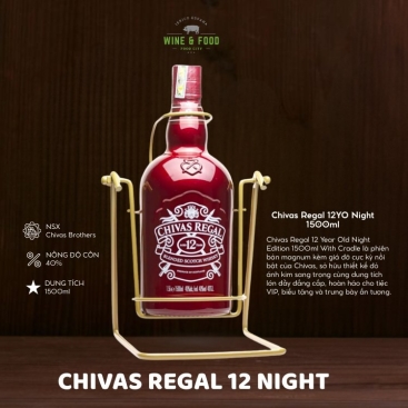 Rượu Chivas Regal 12YO Night 1500ml có giá đỡ chính hãng