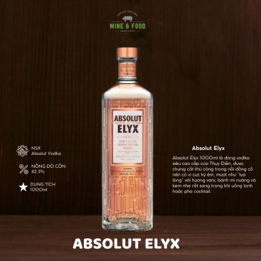 Rượu Vodka Absolut Elyx 1000ml chính hãng