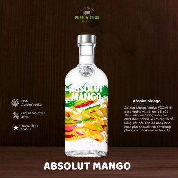 Rượu Absolut Mango Vodka 700ml chính hãng