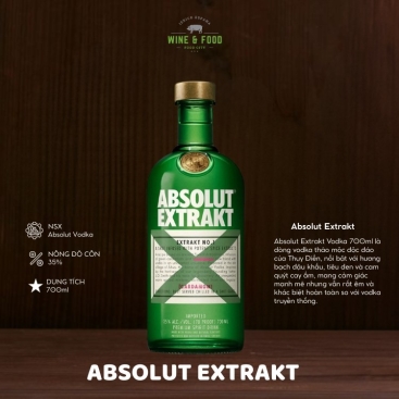 Rượu Absolut Extrakt Vodka 700ml chính hãng